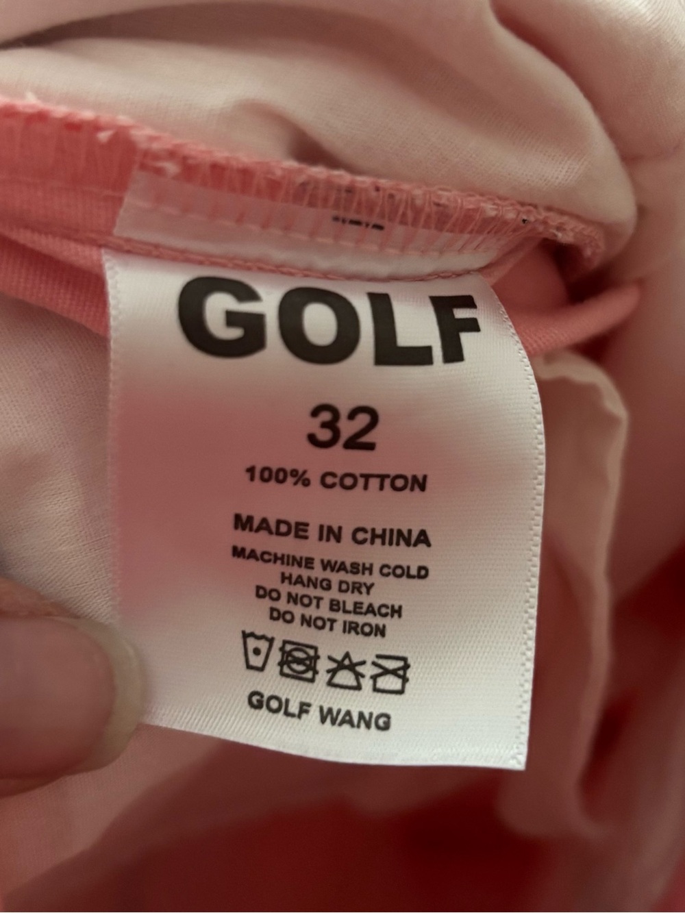Golf Wang Pink/Black Fingerprint Twill Pants 32x31 Regular Fit Straight Pockets - Picture 6 of 6